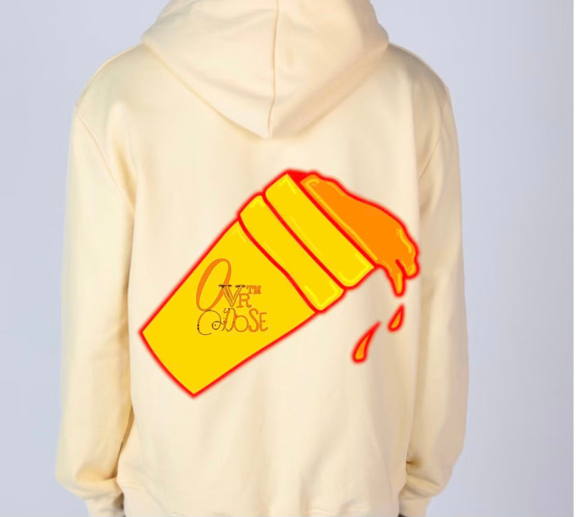 Double Cup Puff Print Cropped Hoodie