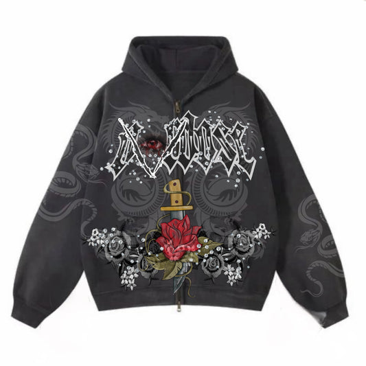 Black Rhinestone Ovrdose Hoodie