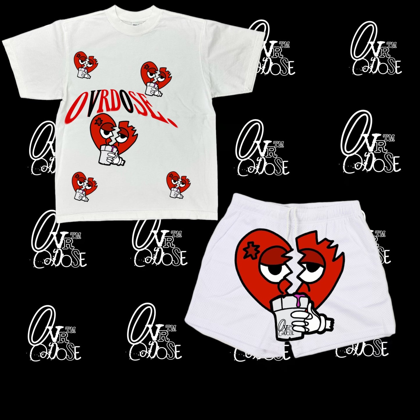 Broken Hearts&DoubleCups Short Set