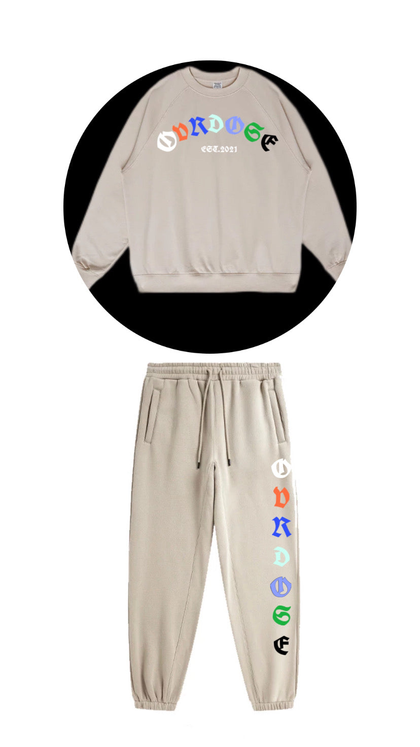 Tan jogging online suit